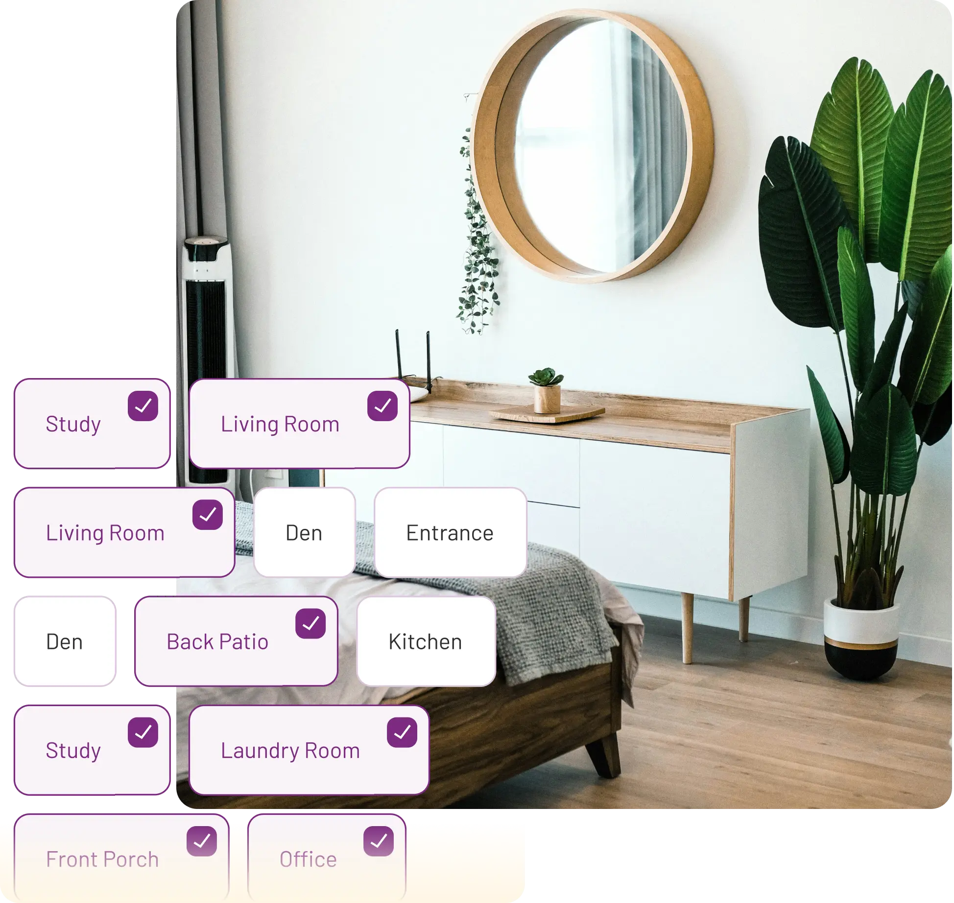 Person cleaning home